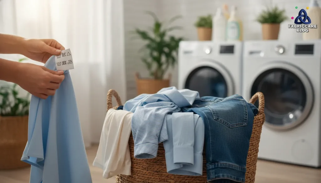 Clothes drying naturally in a bright home environment